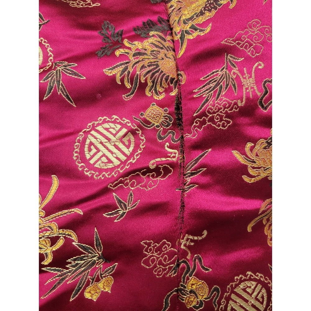 Asian Korean Chinese Traditional Red Satin-Like Small Women's Outfit Top Bottom - Picture 7 of 7